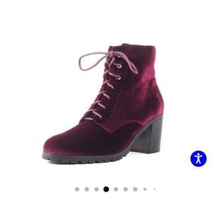 Chelsea Crew Velvet Ankle Boots - Deep Red